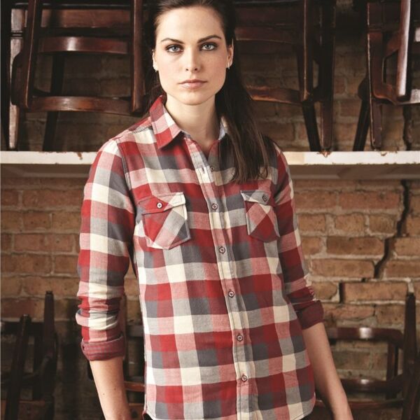 Women's Vintage Brushed Flannel Shirt Thumbnail