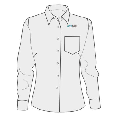 13V5053 Van Heusen - Women's Cotton/Poly Solid Point Collar Shirt Thumbnail